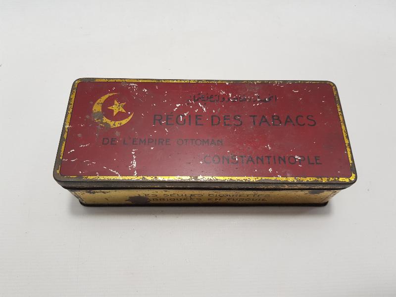 OSMANLI DÖNEMİ AY YILDIZLI TENEKE SİGARA KUTUSU