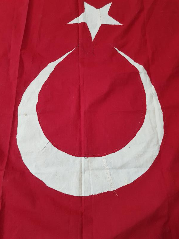 OSMANLI DÖNEMİ EL ÖRME BAYRAK 