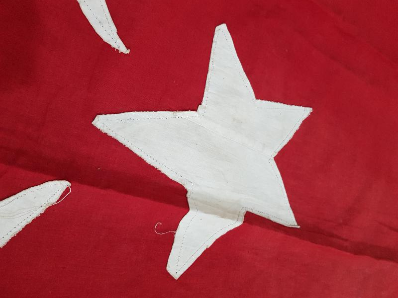 OSMANLI DÖNEMİ EL ÖRME BAYRAK 