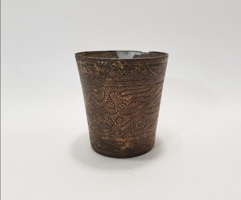 OSMANLI DÖNEMİ ETRAFI FUL YAZILI HİCAZ İŞİ BARDAK 