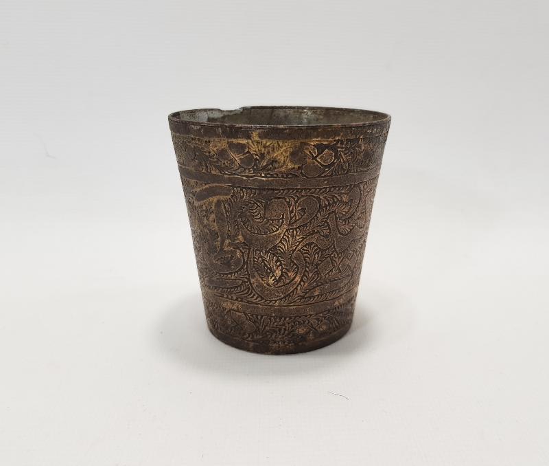 OSMANLI DÖNEMİ ETRAFI FUL YAZILI HİCAZ İŞİ BARDAK 