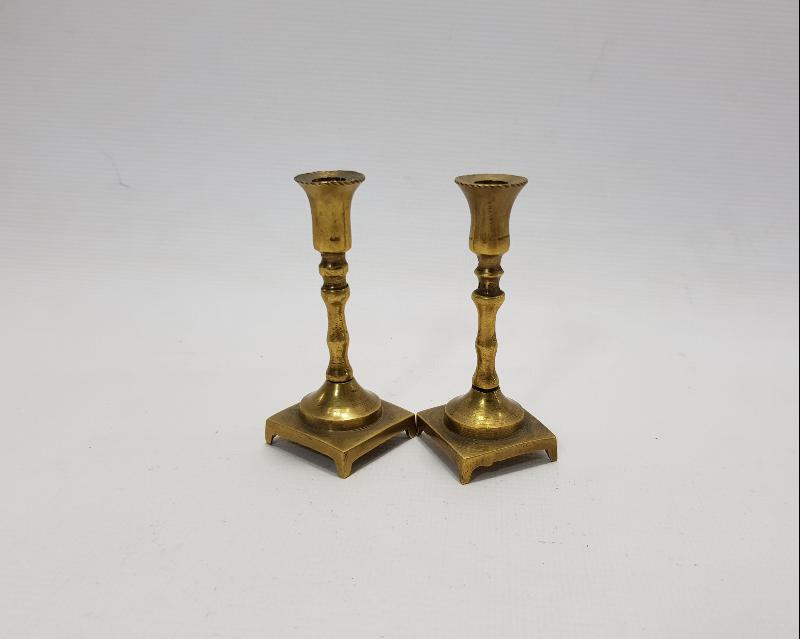 OSMANLI DÖNEMİ SÜLEYMANİYE İŞİ BİR ÇİFT MİNİ ŞAMDAN