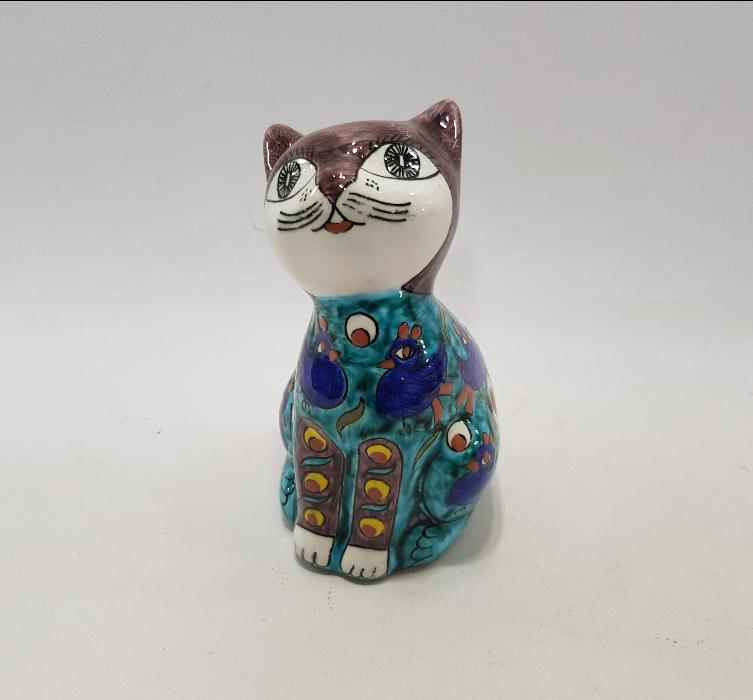 SITKI OLÇAR İMZALI KEDİ FORMLU SERAMİK BİBLO