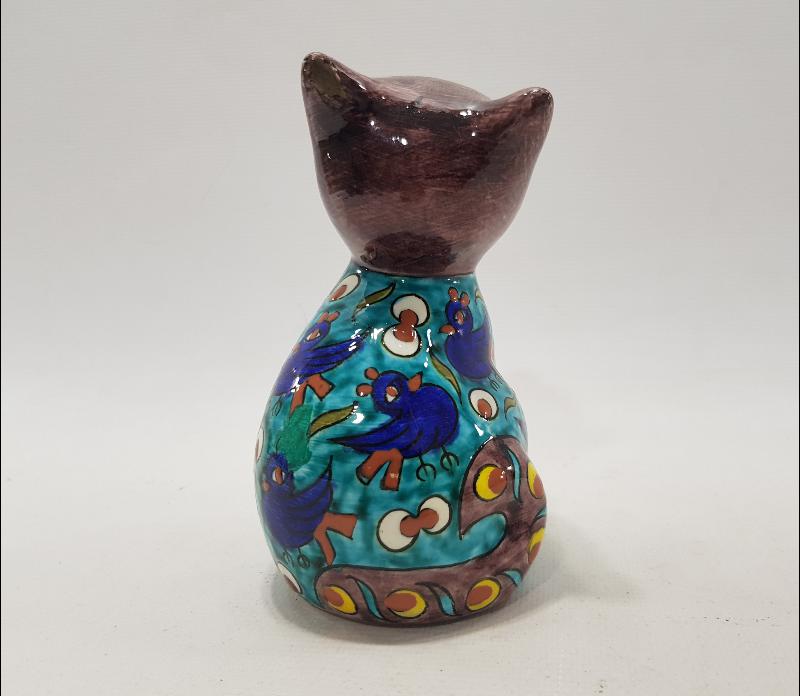 SITKI OLÇAR İMZALI KEDİ FORMLU SERAMİK BİBLO