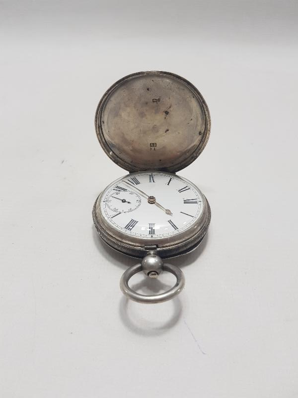 1850'LERDEN NADİR GÜMÜŞ VERGE FUSEE CEP SAATİ 