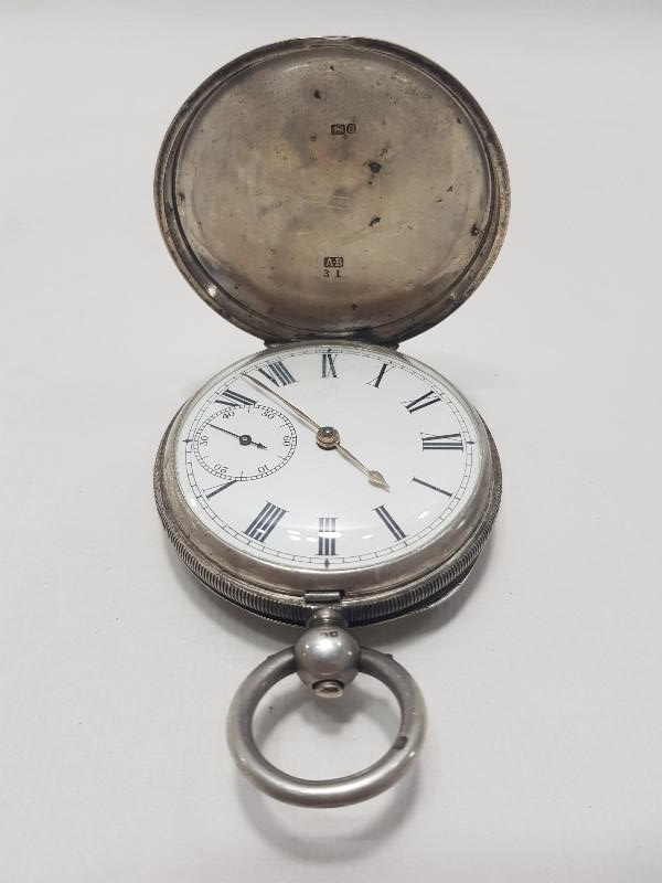 1850'LERDEN NADİR GÜMÜŞ VERGE FUSEE CEP SAATİ 