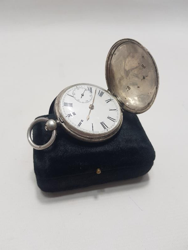 1850'LERDEN NADİR GÜMÜŞ VERGE FUSEE CEP SAATİ 