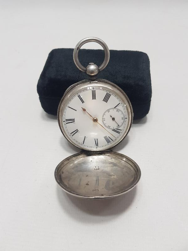 1850'LERDEN NADİR GÜMÜŞ VERGE FUSEE CEP SAATİ 