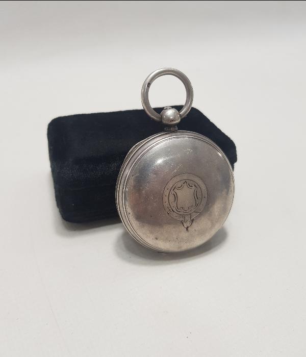 1850'LERDEN NADİR GÜMÜŞ VERGE FUSEE CEP SAATİ 