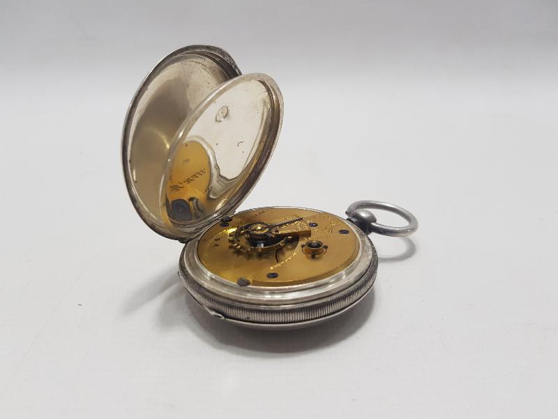 1850'LERDEN NADİR GÜMÜŞ VERGE FUSEE CEP SAATİ 