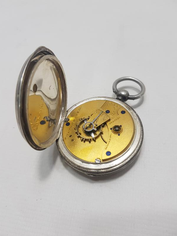 1850'LERDEN NADİR GÜMÜŞ VERGE FUSEE CEP SAATİ 