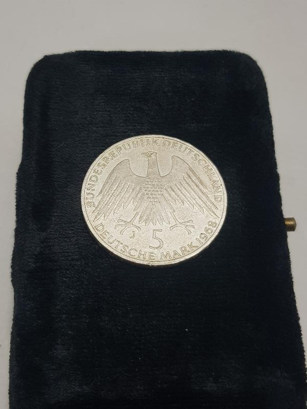 1968 ALMANYA GÜMÜŞ 5 MARK HATIRA PARA