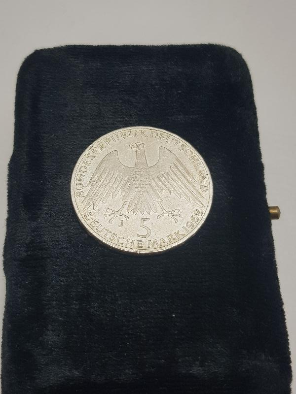 1968 ALMANYA GÜMÜŞ 5 MARK HATIRA PARA