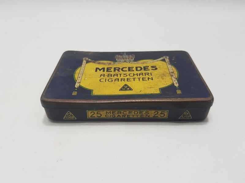 OSMANLI DÖNEMİ MERCEDES MARKA TENEKE SİGARA KUTUSU