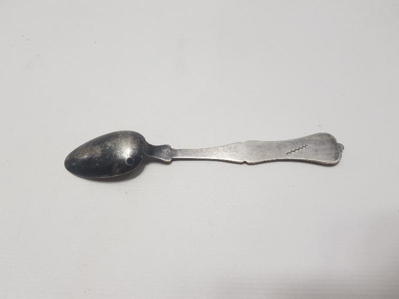 OSMANLI TUĞRALI VE SAH DAMGALI MK İNİSİYALLİ GÜMÜŞ TATLI KAŞIĞI