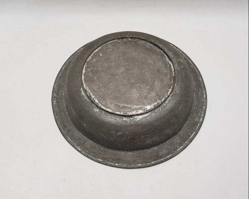 OSMANLICA YAZILI SAZ TUĞRALI BAKIR TABAK 