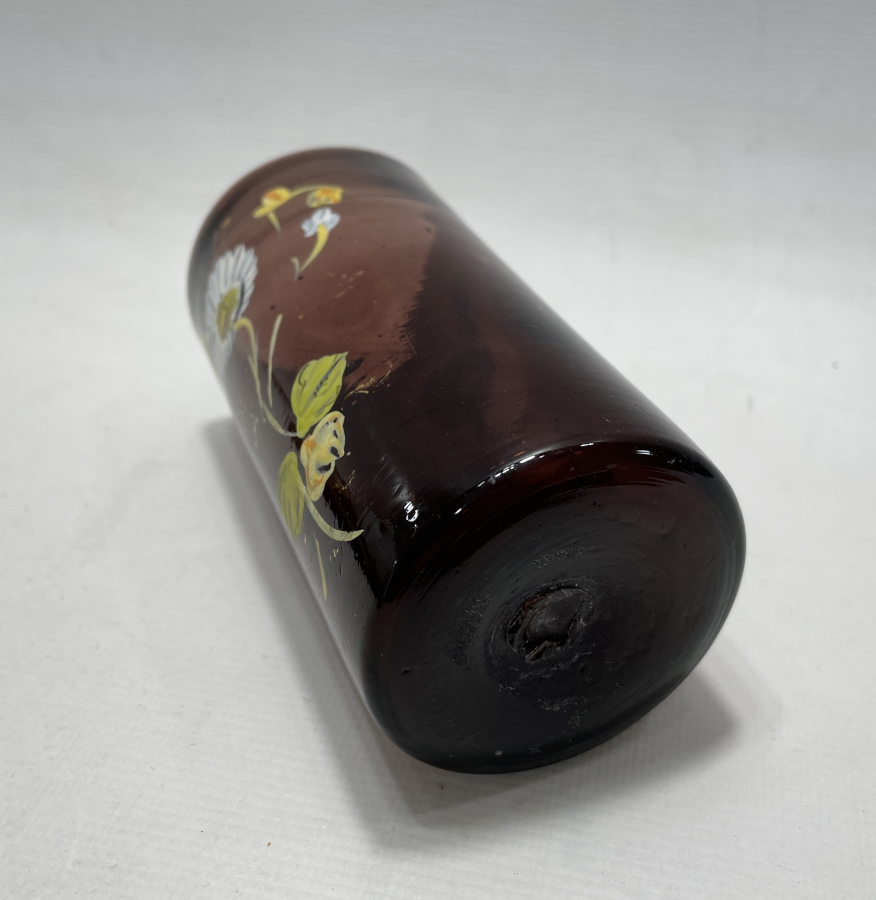 OSMANLI DÖNEMİ KOPARMA İŞÇİLİKLİ VE EL BOYAMA ŞERBET BARDAĞI