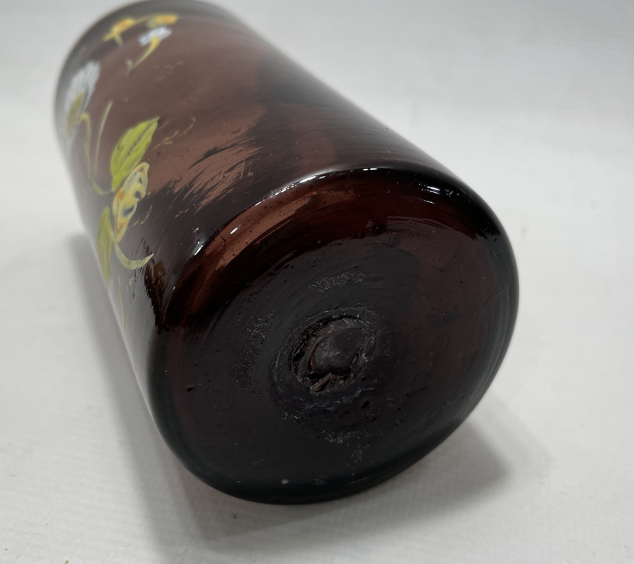 OSMANLI DÖNEMİ KOPARMA İŞÇİLİKLİ VE EL BOYAMA ŞERBET BARDAĞI