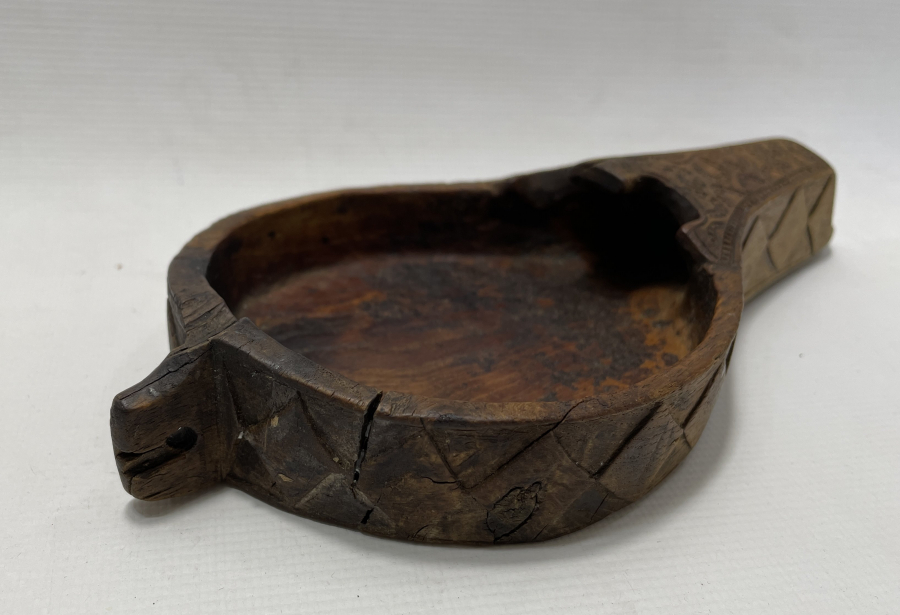 OSMANLI DÖNEMİ ÜZERİ YILAN FİGÜRLÜ BEKTAŞİ İŞİ KAHVE SOĞUDANI