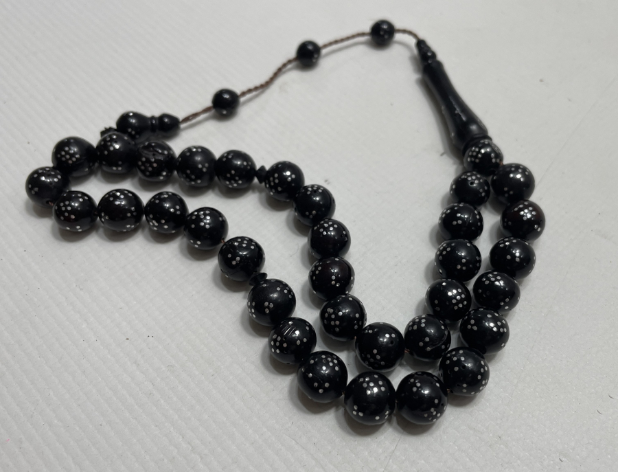 ÜZERİ İŞLEMELİ OLTU TAŞI TESBİH