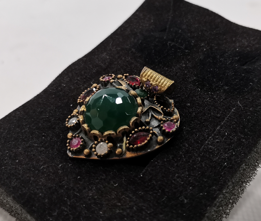 HÜRREM MODEL ANTİKA GÜMÜŞ KOLYE UCU