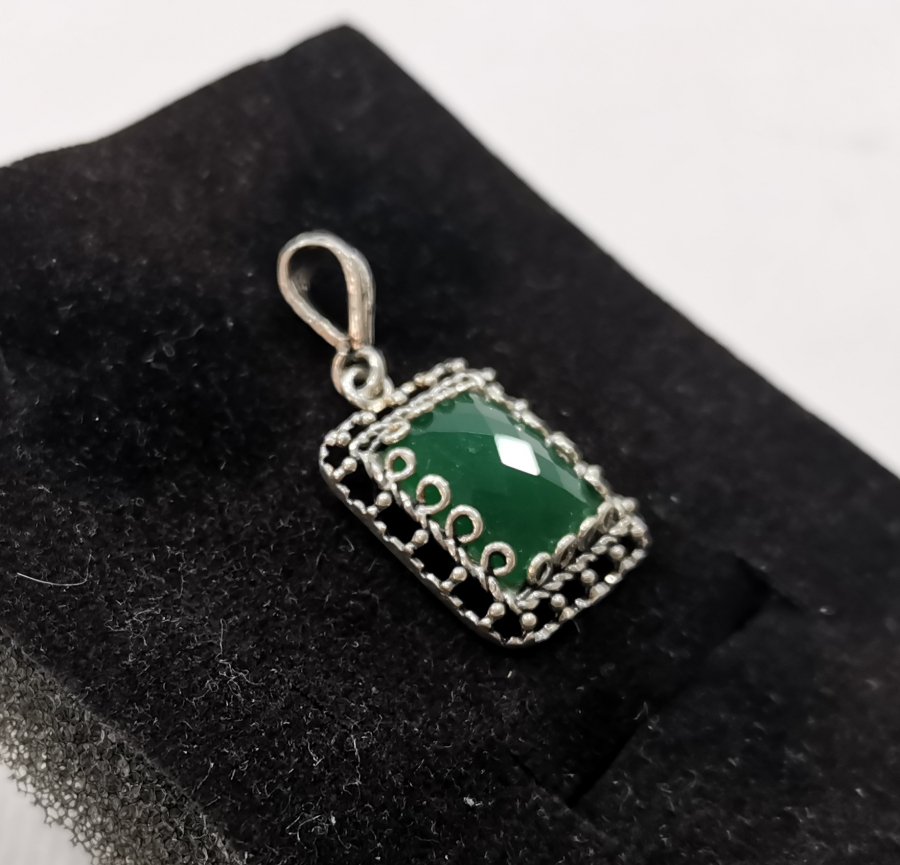 TELKARİ İŞÇİLİKLİ GÜMÜŞ KOLYE UCU