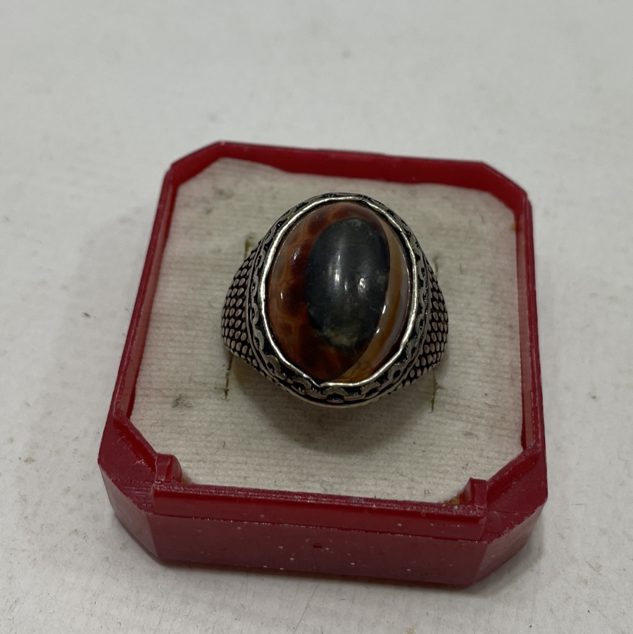 YEMEN AKİĞİNDEN MAMUL GÜMÜŞ YÜZÜK