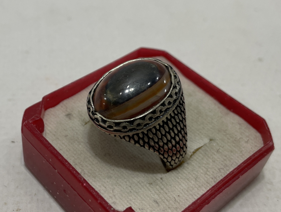 YEMEN AKİĞİNDEN MAMUL GÜMÜŞ YÜZÜK