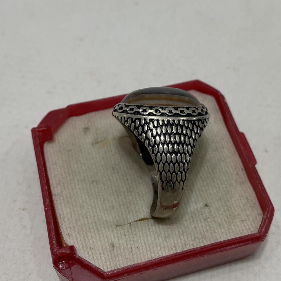 YEMEN AKİĞİNDEN MAMUL GÜMÜŞ YÜZÜK