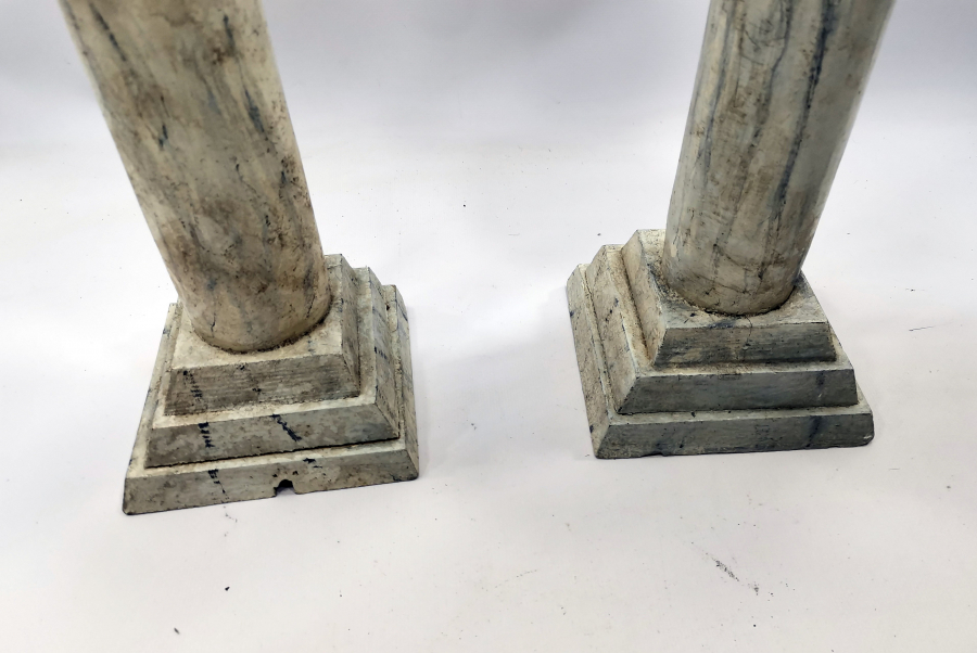 OSMANLI DÖNEMİ BÜYÜK BOY 2 ADET TEKKE İŞİ AHŞAP MİNARE FİGÜRÜ