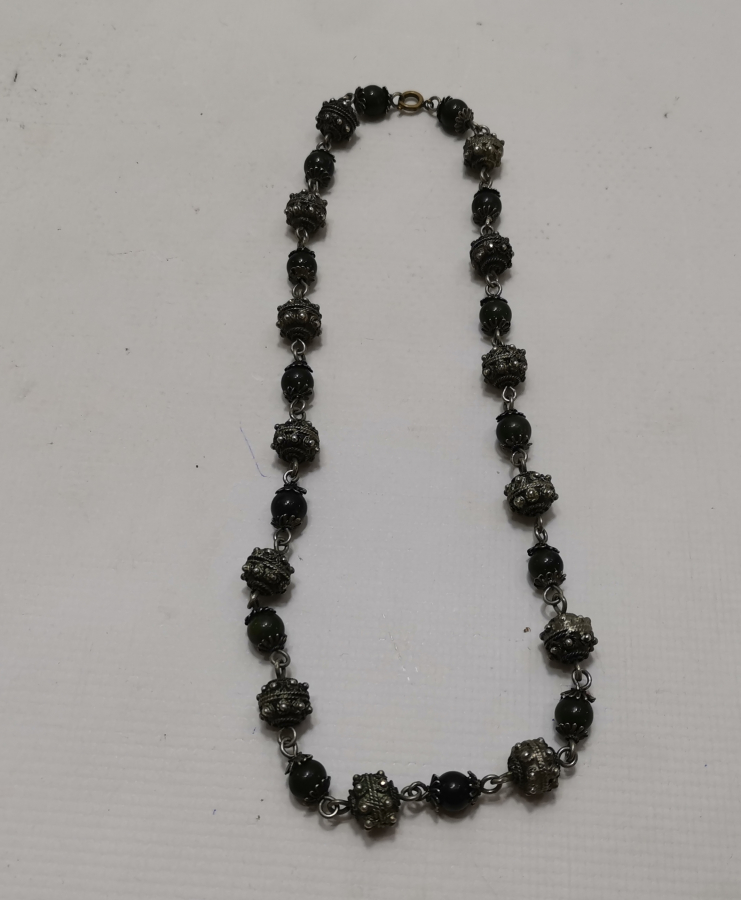 OSMANLI DÖNEMİ GÜVERSE İŞÇİLİKLİ VE AKİK TAŞLI GERDANLIK