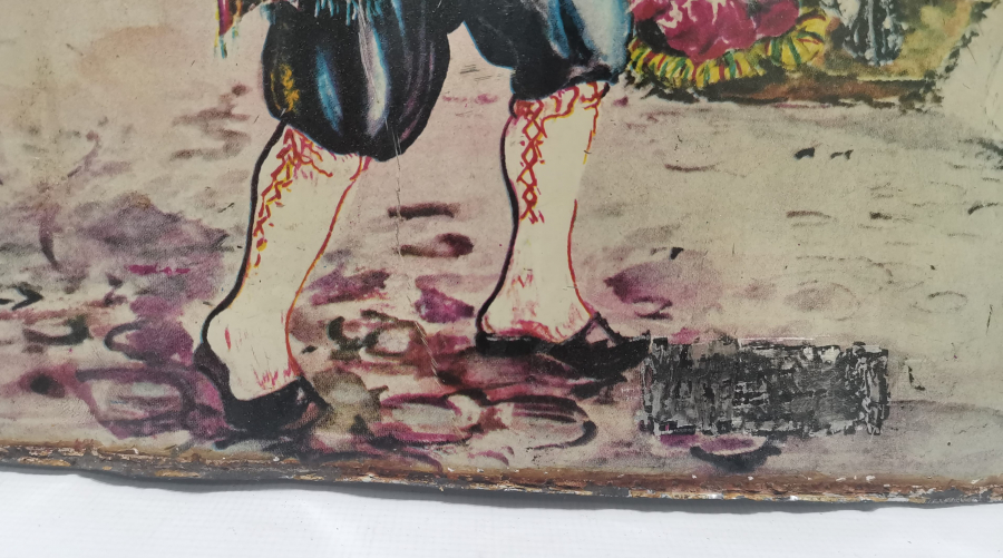 OSMANLI DÖNEMİ TENEKEDEN MAMUL ŞERBETÇİ GÖRSELLİ REKLAM PANOSU