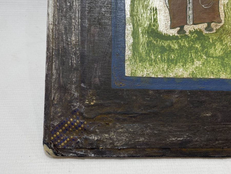 HAZRETİ ALİ'NİN KENDİ CENAZESİNİ TAŞIMASI KONULU ÇOK NADİR EL BOYAMA TEKKE İŞİ PANO