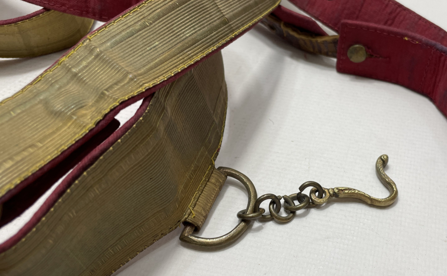 OSMANLI DÖNEMİ EKSİKSİZ VE ÇOK YÜKSEK KONDİSYONDA SUBAY KEMERİ