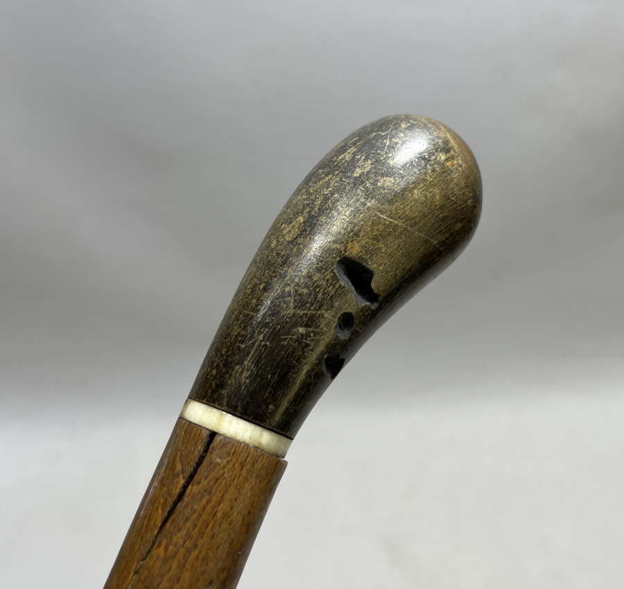 OSMANLI DÖNEMİ MORS DİŞİ VE GERGEDAN BOYNUZU SAPLI DERVİŞ ASASI