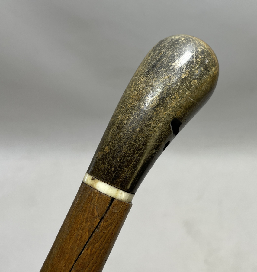 OSMANLI DÖNEMİ MORS DİŞİ VE GERGEDAN BOYNUZU SAPLI DERVİŞ ASASI