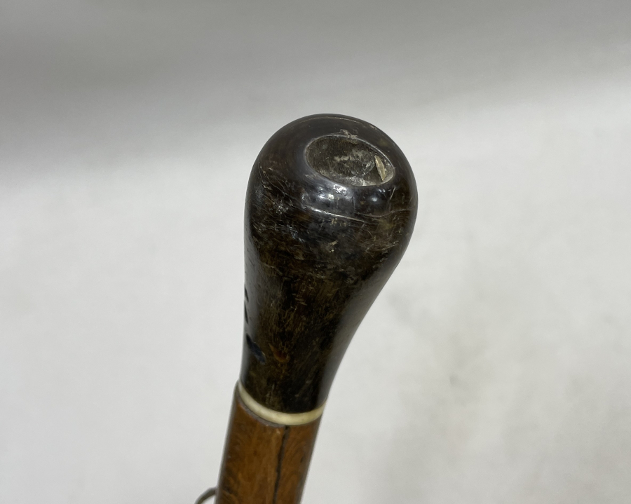 OSMANLI DÖNEMİ MORS DİŞİ VE GERGEDAN BOYNUZU SAPLI DERVİŞ ASASI