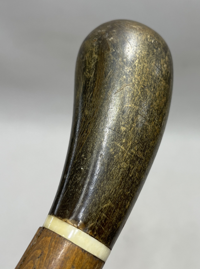 OSMANLI DÖNEMİ MORS DİŞİ VE GERGEDAN BOYNUZU SAPLI DERVİŞ ASASI