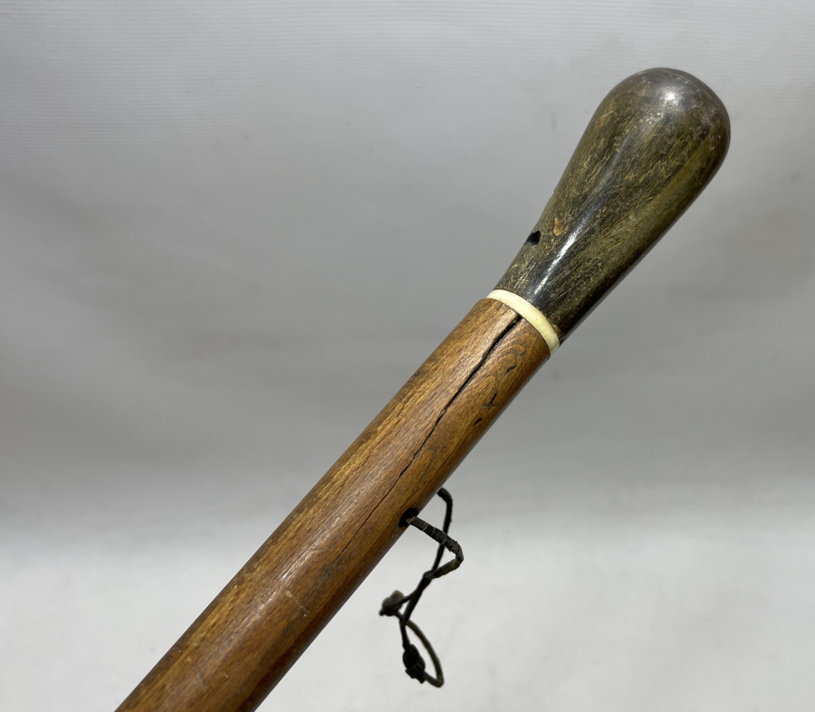 OSMANLI DÖNEMİ MORS DİŞİ VE GERGEDAN BOYNUZU SAPLI DERVİŞ ASASI