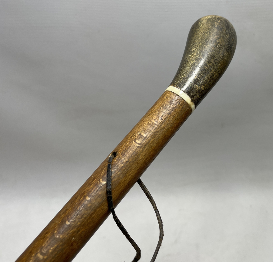 OSMANLI DÖNEMİ MORS DİŞİ VE GERGEDAN BOYNUZU SAPLI DERVİŞ ASASI