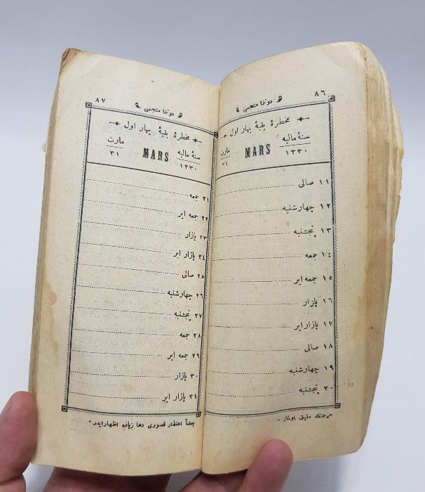 MEŞRUTİYET TEMALI TAKVİMLİ KİTAP 