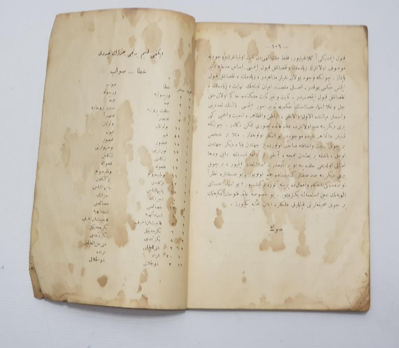 OSMANLICA KİTAP: FELSEFELİ DİNİ ESASLAR