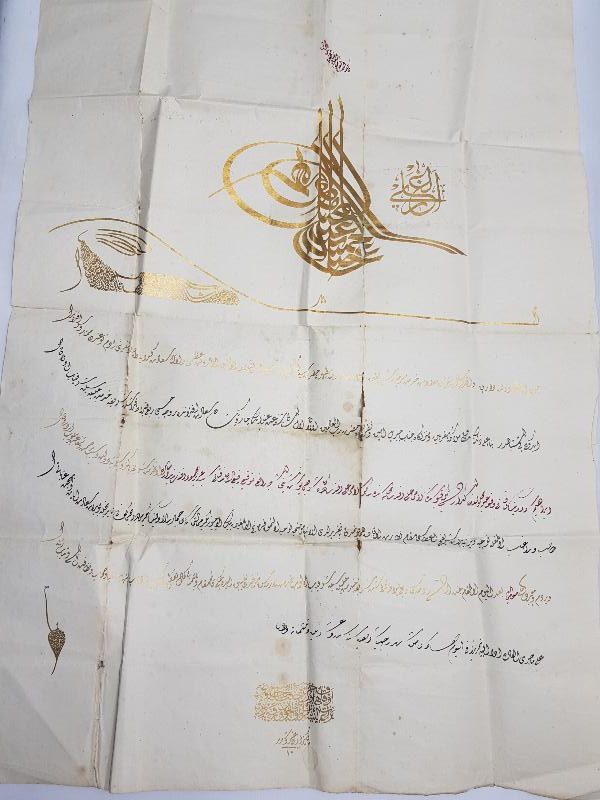 SULTAN ABDÜLHAMİD HAN DÖNEMİ TEKKE İŞİ DEV BOY EL YAZMA BERAT