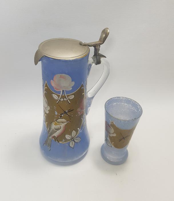 OSMANLI DÖNEMİ ALTIN YALDIZLI, EL BOYAMA KARAF VE BARDAĞI