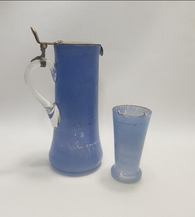 OSMANLI DÖNEMİ ALTIN YALDIZLI, EL BOYAMA KARAF VE BARDAĞI