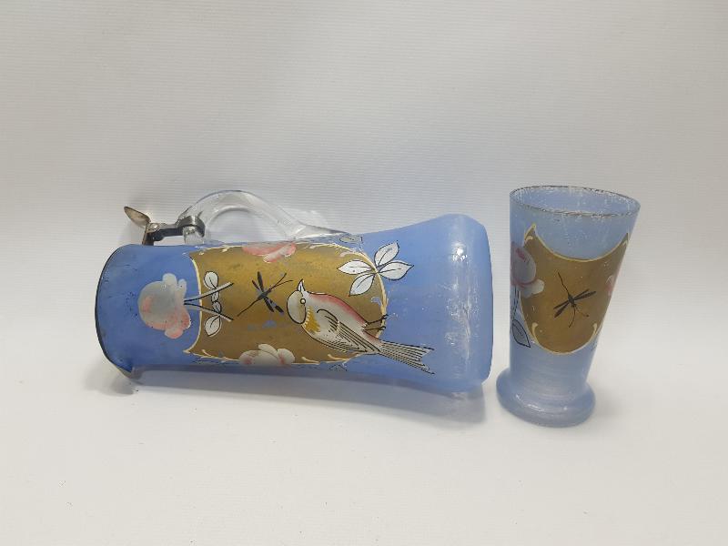 OSMANLI DÖNEMİ ALTIN YALDIZLI, EL BOYAMA KARAF VE BARDAĞI