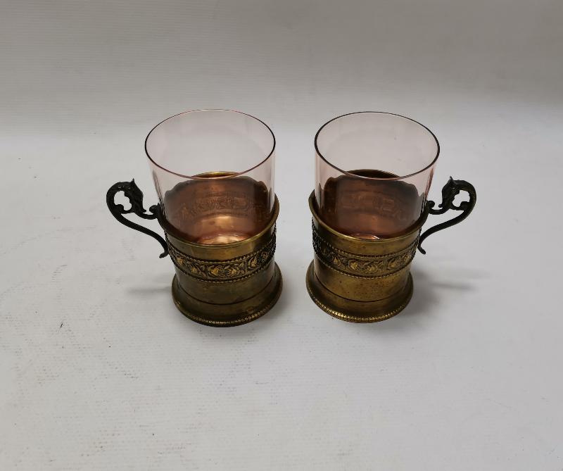 ANTİKA BİR ÇİFT ISTAKA VE BARDAK 