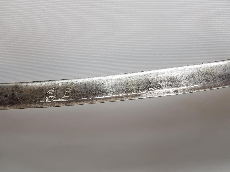 İKİ TARAFI DA GÜMÜŞ ÇAKMA OSMANLICA YAZILI YATAĞAN KILIÇ 