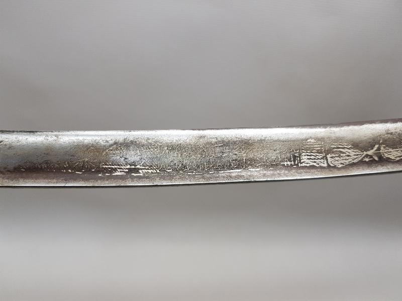 İKİ TARAFI DA GÜMÜŞ ÇAKMA OSMANLICA YAZILI YATAĞAN KILIÇ 