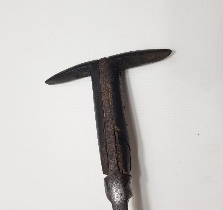 İKİ TARAFI DA GÜMÜŞ ÇAKMA OSMANLICA YAZILI YATAĞAN KILIÇ 